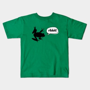 Ribbit said the frog- a frog design for frog lovers Kids T-Shirt